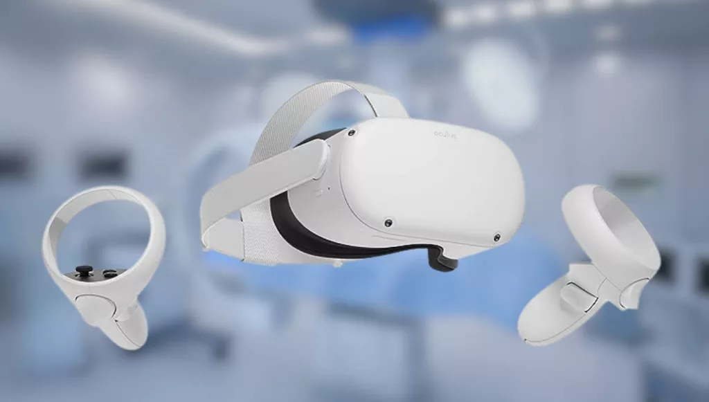realidade virtual (RV) com óculos 3D para pacientes de cirurgia plástica